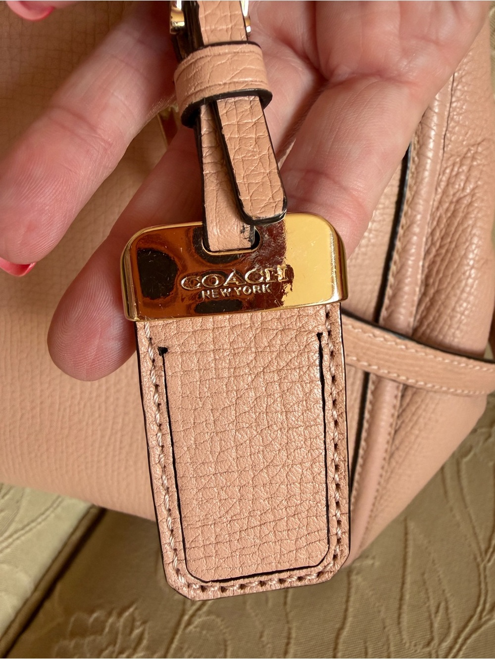 Coach Madison Phoebe Blush Pink Pebbled Leather Satchel with Gold-Tone Hardware - Picture 12 of 12